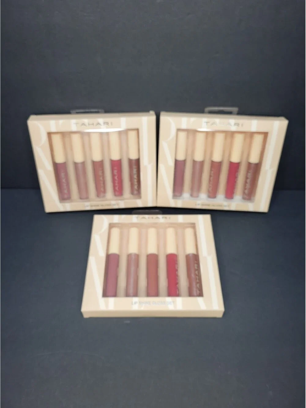 Lot of 3 Tahari 5 Piece Lip Gloss Set 0.08 oz / 2.5 mL each  ** NIB **